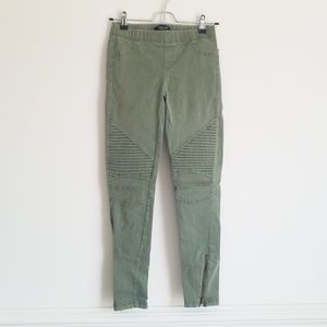 Olive Moto Jegging